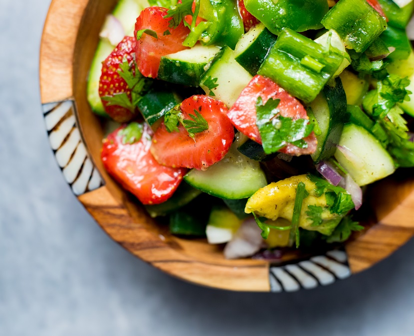 Cucumber Strawberry Salad - Winnie's PureHealth